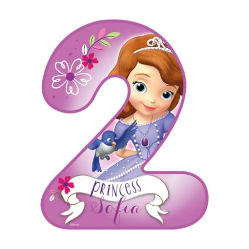 Sofia the First Number 2 Edible Icing Image - Click Image to Close